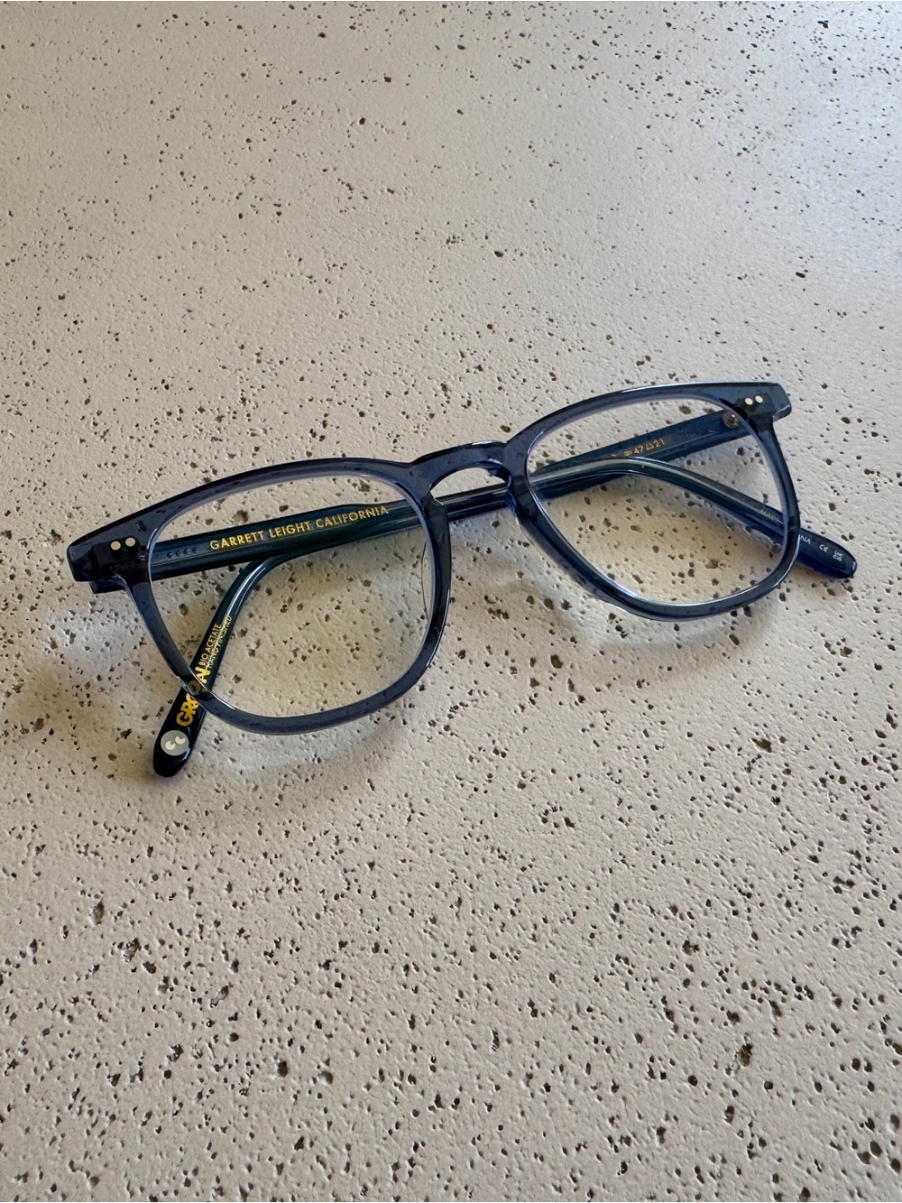 Garrett Leight California Optical Brooks Blue Eyeglasses